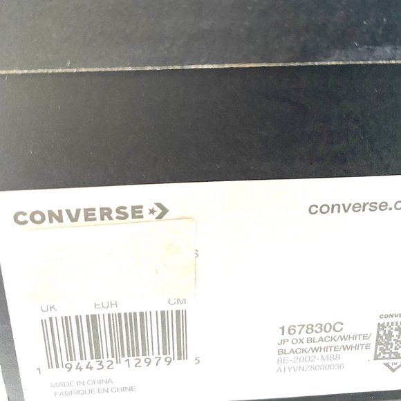 🌿Sale🌿 Converse Jack Purcell Low Canvas Black White Men’s Size 9.5 167830C - Picture 10 of 10